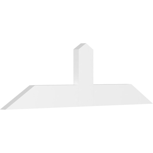 Ekena Millwork Portland Architectural Grade PVC Gable Bracket, 60"W x 17 1/2"H x 2"D x 6"F, 7/12 Pitch GBP060X18X0206POR00 - main